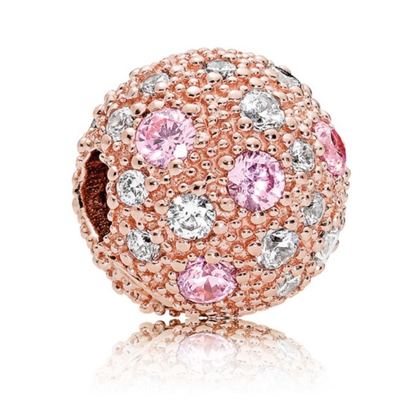 Pandora Rose Gold Plated Cosmic Stars Clip Charms and Silicone